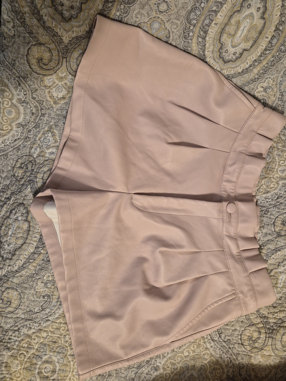 Miss Selfridge Blush High-Waist Tailored Shorts